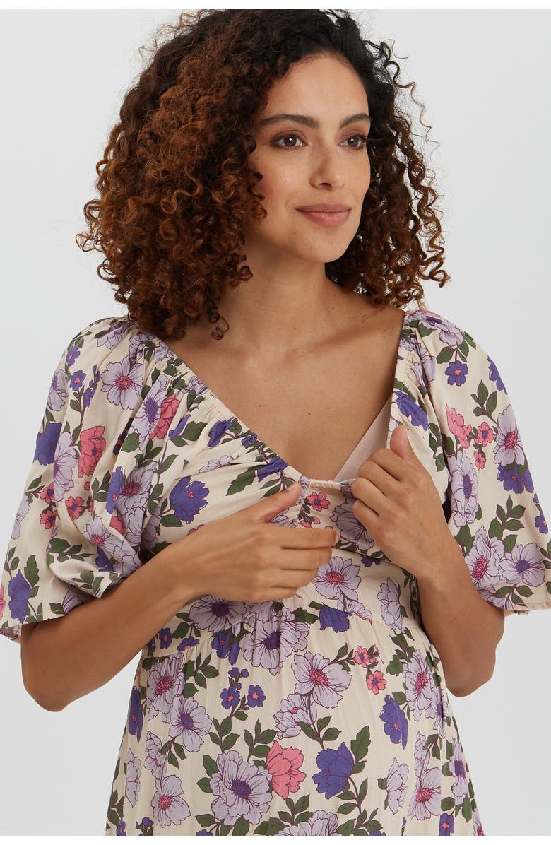 Nom Maternity Gracie Maternity 
Nursing Dress, Alternate, color, Printed Floral
