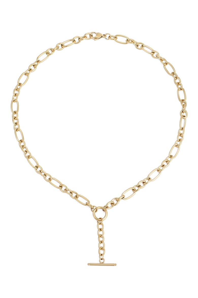 18K Gold Plated Bar Pendant Y-Necklace, Alternate, color, GOLD