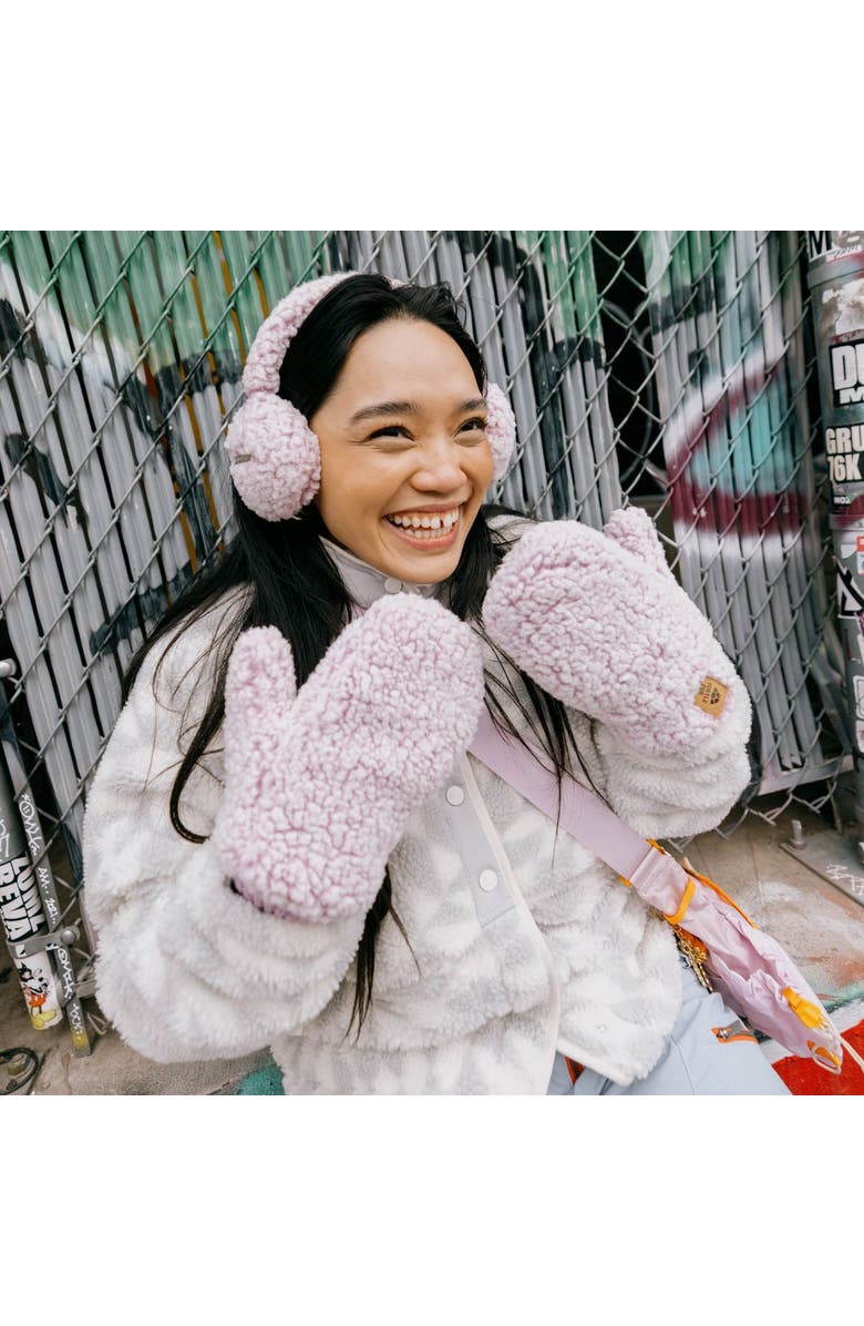 Turtle Fur High Pile Fleece Freestyle Mittens, Alternate, color, Mint Crush