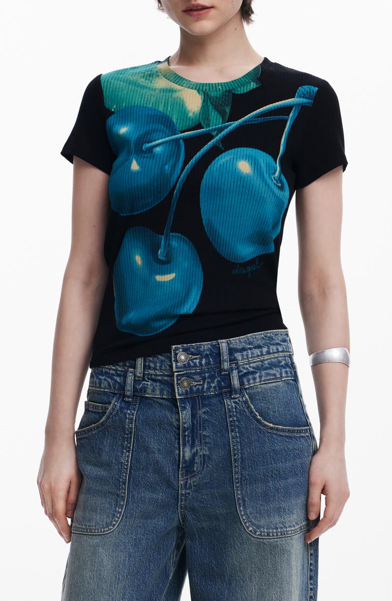 Desigual Graphic Short Sleeve T-Shirt, Main, color, 