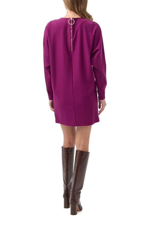 Trina Turk Jacaranda Long Sleeve Ponte Dress In Purple