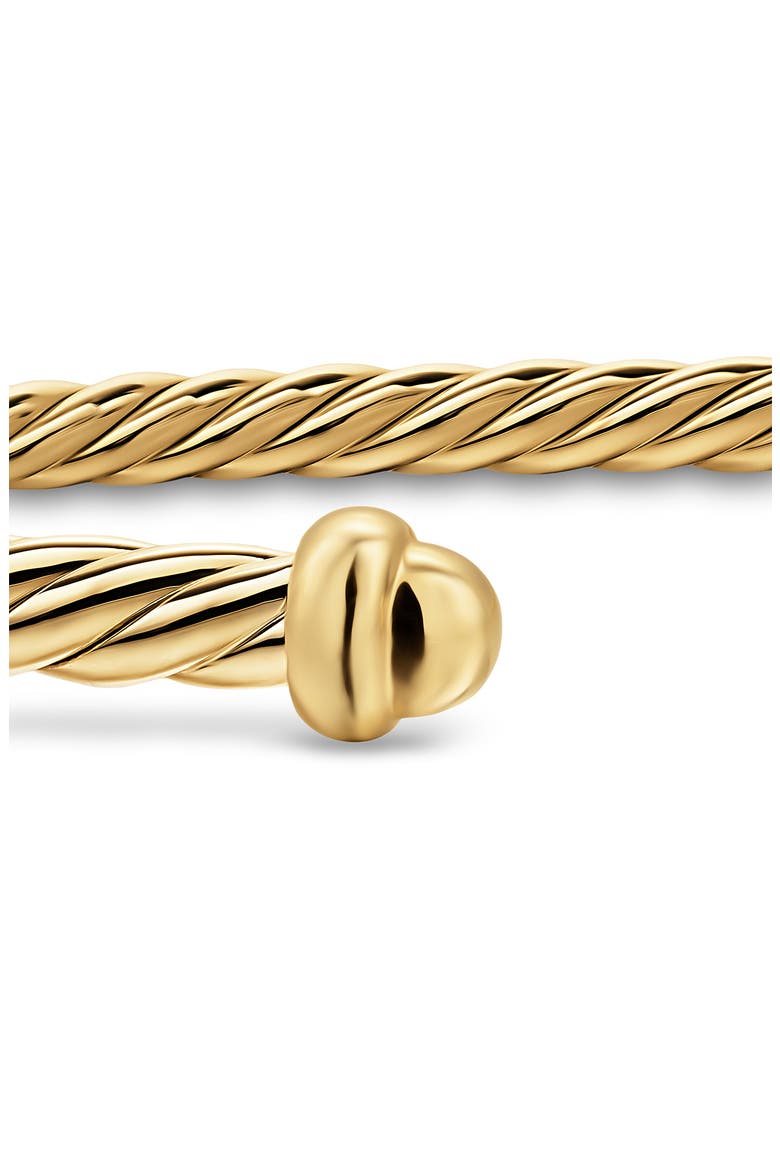 Micro Cable Flex Open Bracelet in 18K Gold, 2.6mm, Alternate, color, GOLD