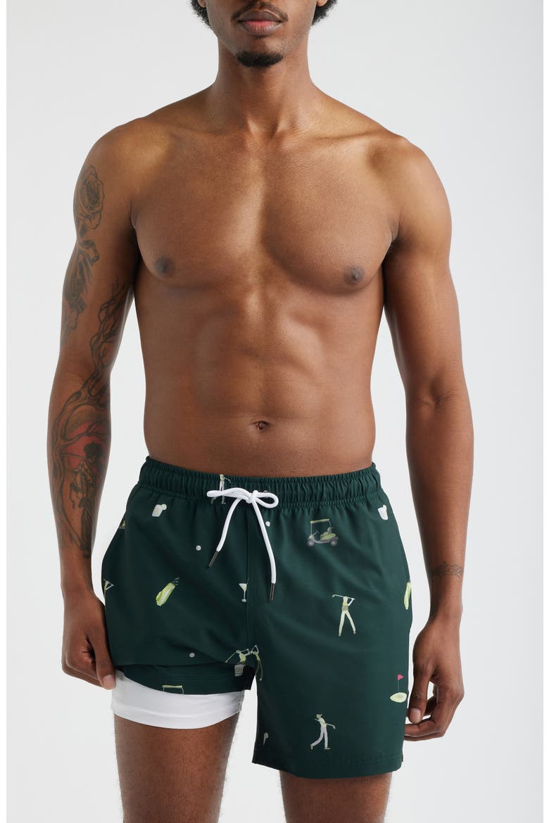 Fun & Games Swim Trunks, Alternate, color, GREEN