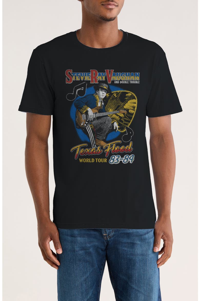 Stevie Ray Vaughan Texas Flood Tour Graphic T-Shirt, Main, color, BLACK