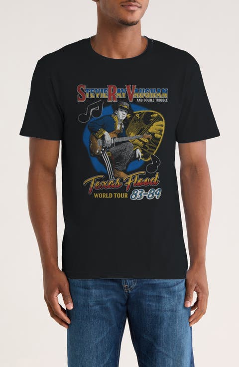 Stevie Ray Vaughan Texas Flood Tour Graphic T-Shirt