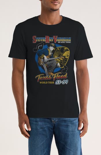 Monster Digital Stevie Ray Vaughan Texas Flood Tour Graphic T-shirt In Black