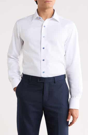 Trim Fit Textured Cotton Shirt