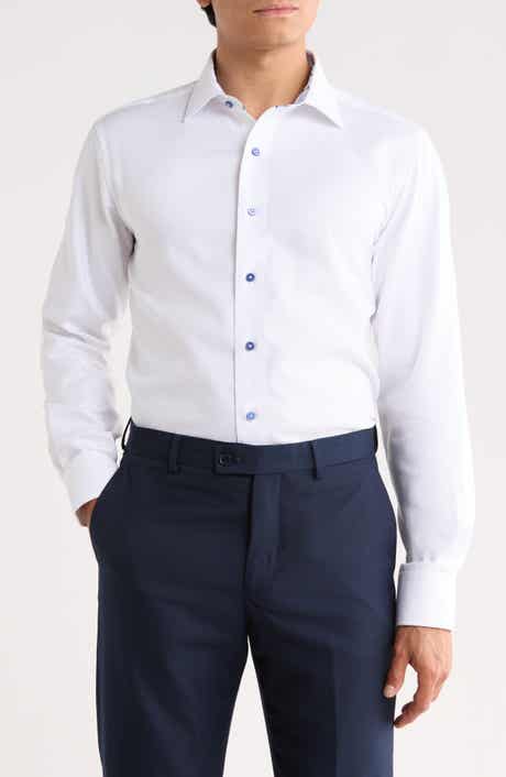 Trim Fit Textured Cotton Shirt