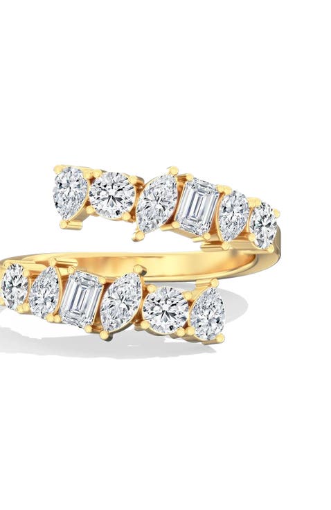 Multi Shape Bypass Lab Diamond Ring in 14K Gold