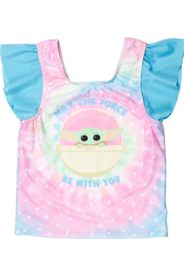 The Mandalorian Grogu 2-Piece Swimwear Bathing Suit, Alternate, color, Grogu Pastel Tie Dye