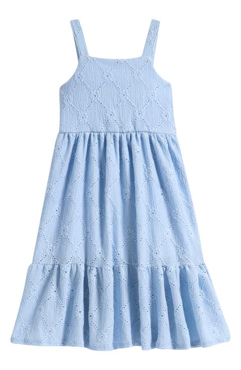 Kids' Eyelet Knit Maxi Dress