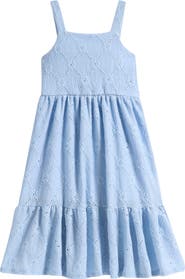 FLORIA Kids' Eyelet Knit Maxi Dress