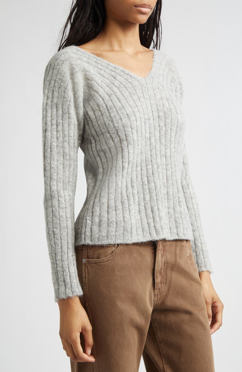 Paloma Wool Vita Alpaca Blend Rib Sweater, Alternate, color, Grey