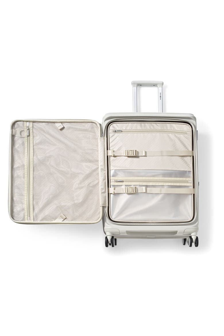 Paralux Expandable 24" Medium Checked Spinner Luggage, Alternate, color, Stone Grey