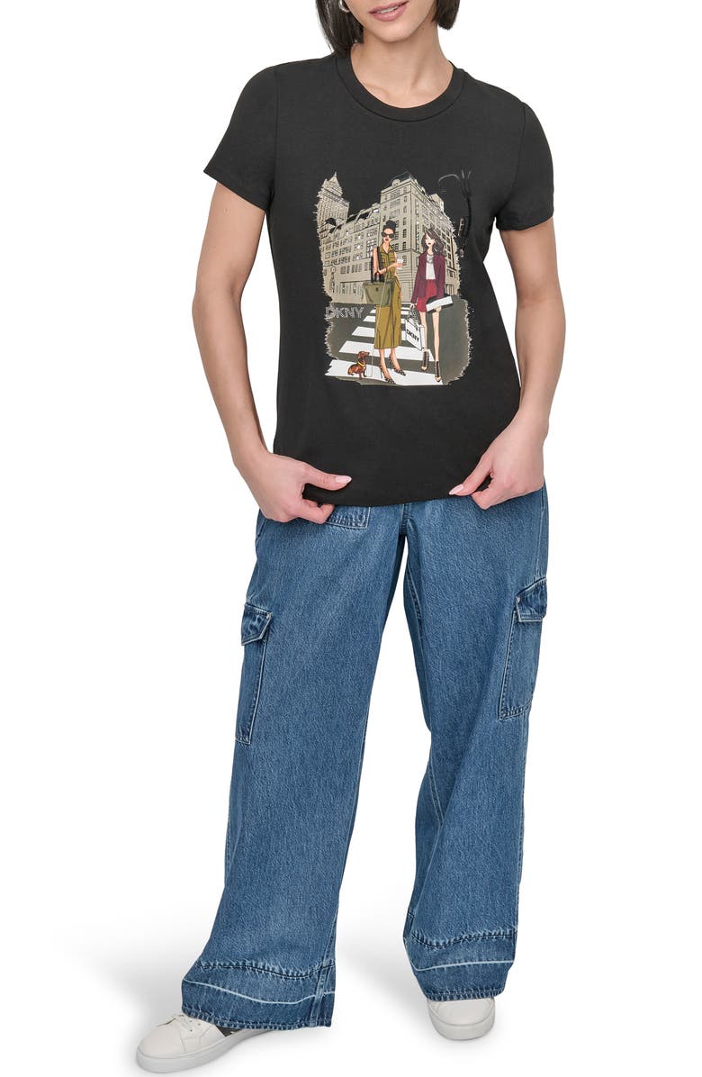 DKNY 5th Avenue Graphic T-Shirt, Alternate, color, 