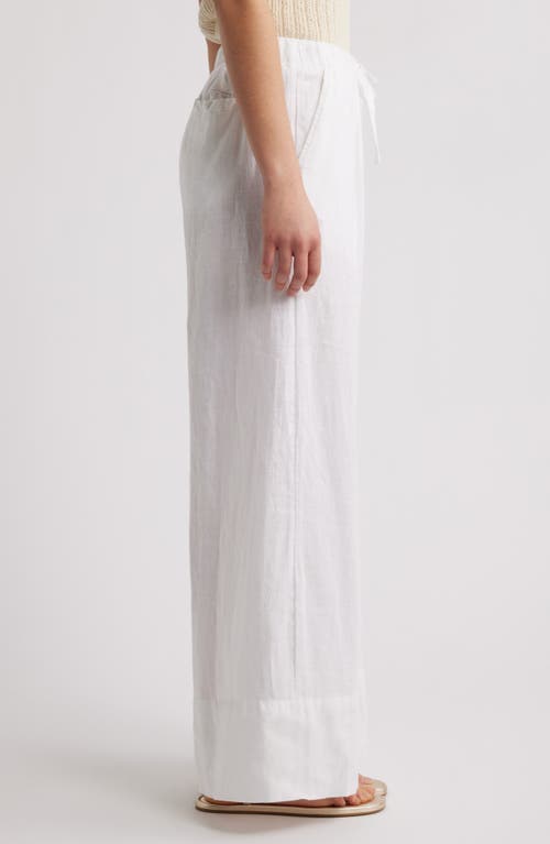 Caslonr Caslon(r) Wide Leg Linen Pants In White
