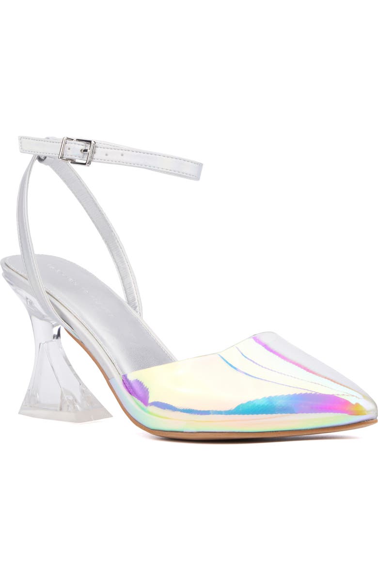 Fashion to Figure Jacki Ankle Strap Pump - Wide Width, Main, color, Clear