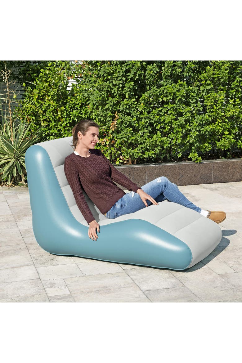 Leisure Luxe Inflatable Chaise Lounger, Alternate, color, Multicolored
