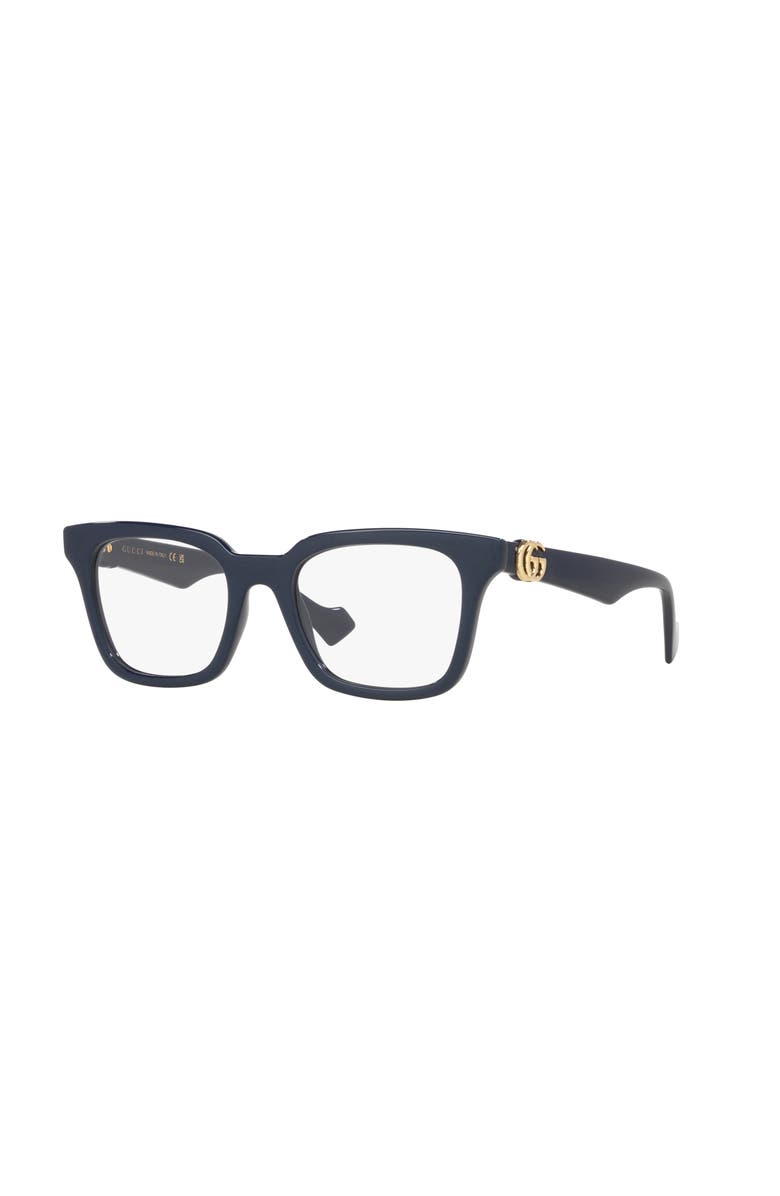 Gucci 51mm Rectangle optical glasses, Main, color, Blue