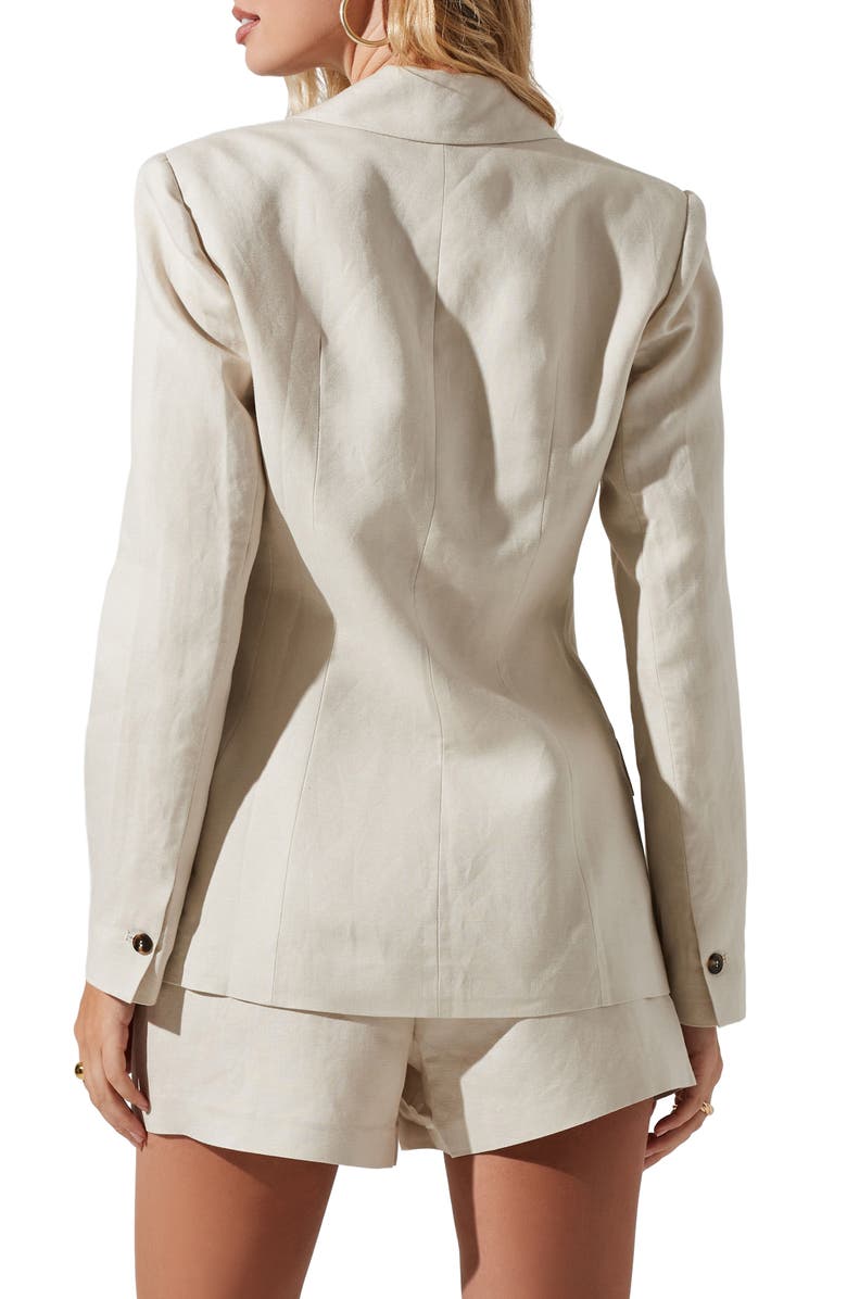 ASTR the Label Ayra Linen Blend Blazer, Alternate, color, 
