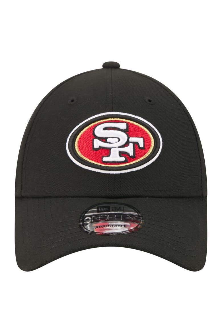 Men's New Era  Black San Francisco 49ers Core Team 9FORTY Adjustable Hat, Alternate, color, Black