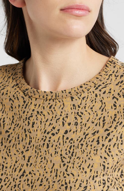 NATION LTD NATION LTD LYLA ABSTRACT ANIMAL PRINT LONG SLEEVE COTTON BLEND KNIT DRESS