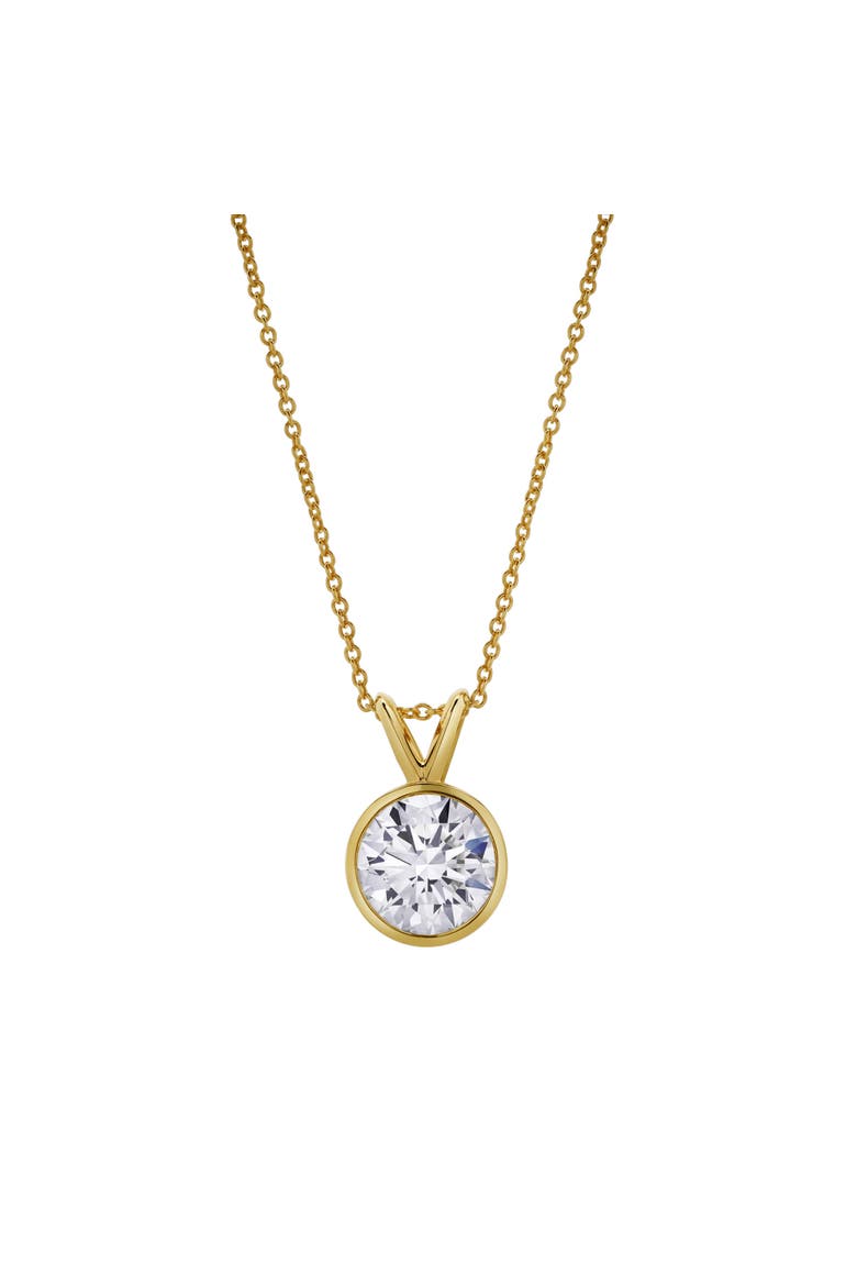 Astral 14K Gold Round Lab Grown Diamond Pendant - 1 Ct, Main, color, 14K Yellow Gold