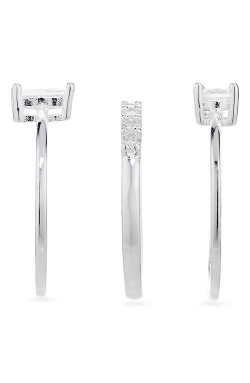 NORDSTROM RACK NORDSTROM RACK SET OF 3 CUBIC ZIRCONIA STACKABLE RINGS