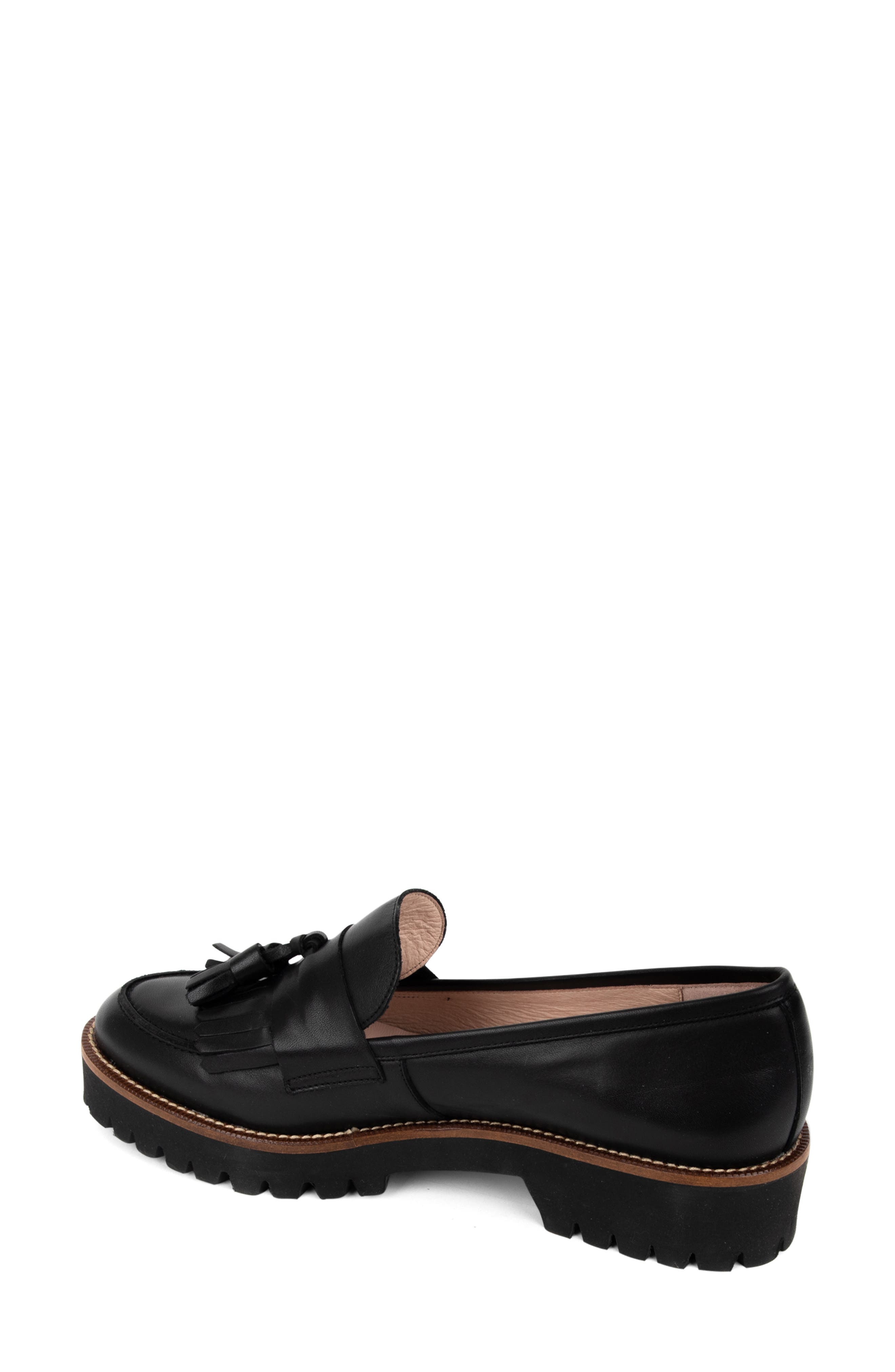 patricia green Beckham Tassel Lug Loafer, Alternate, color, Black Napa