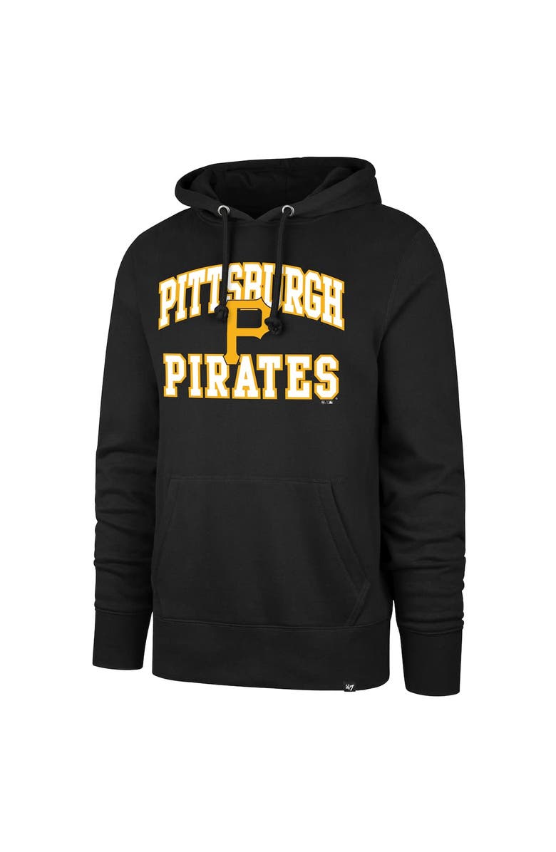 '47 Men's '47 Black Pittsburgh Pirates Velocity Headline Pullover Hoodie, Alternate, color, Black