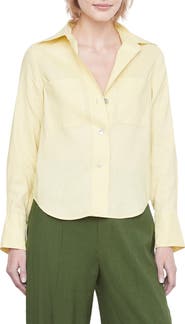 Vince Linen Blend Button-Up Shirt