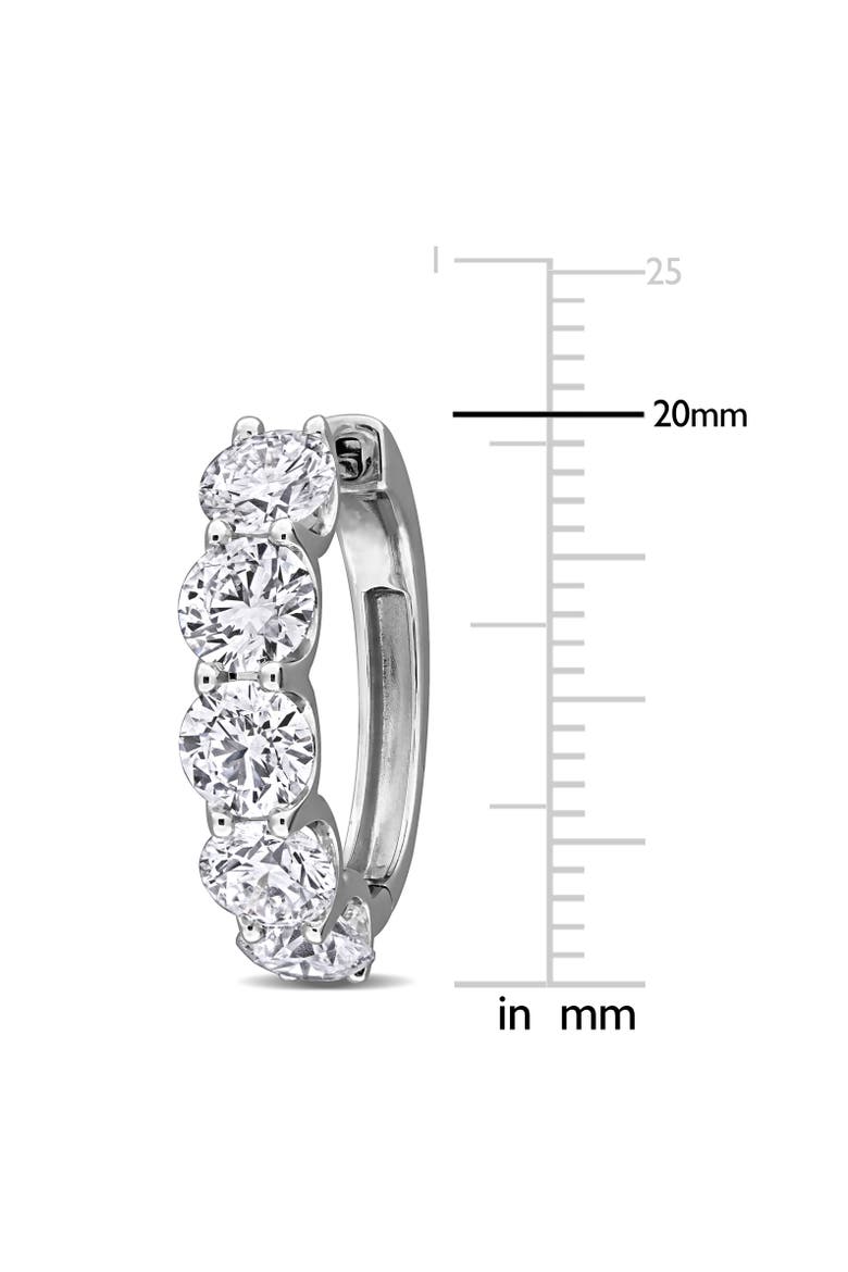 5ct. t.w. Lab-Grown Diamond Hoop Earrings 14k, Alternate, color, White Gold