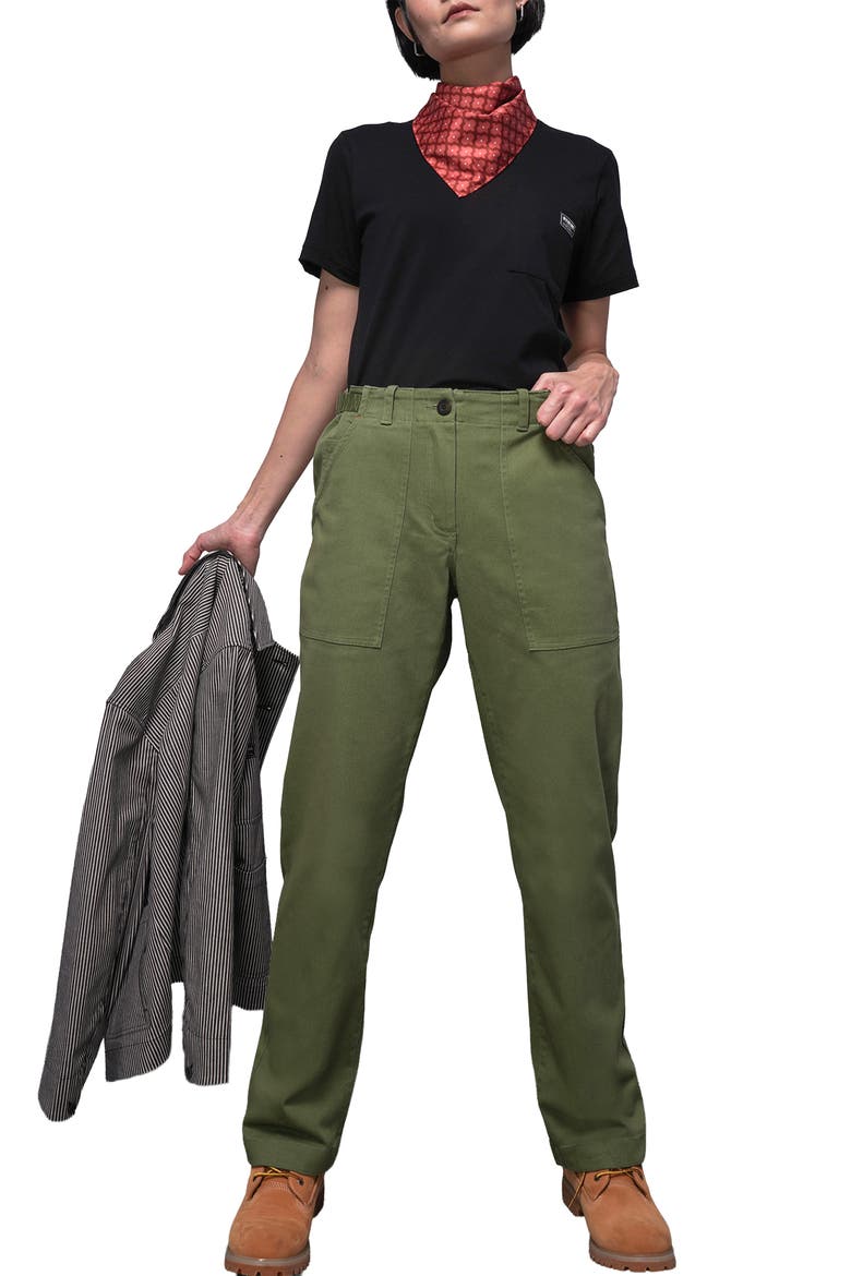 The Essential Denim Utility Pant, Alternate, color, MOSS GREEN