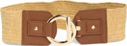 Vince Camuto Toggle Buckle Woven Raffia Belt
