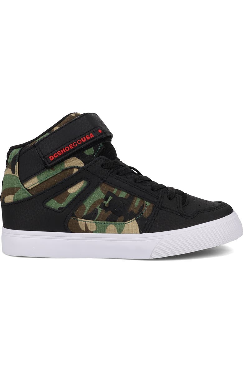 DC Shoes Kids' Pure HI High Top Sneaker, Alternate, color, Black Camo