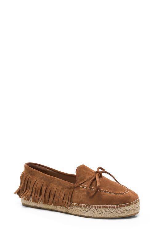 Free People Faraway Fringe Espadrille in Tan Suede at Nordstrom, Size 8