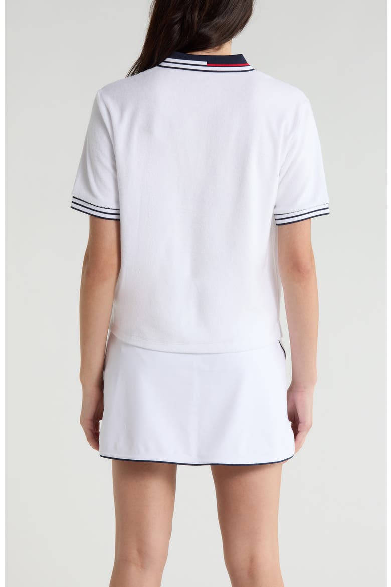 Circle G Johnny Collar Cotton Blend Terry Polo, Alternate, color, SNOW