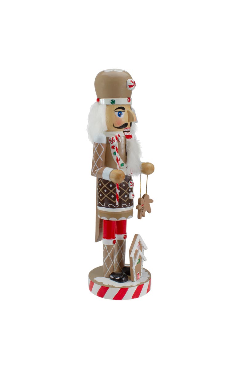 Northlight 14" Beige and Red Wooden Christmas Nutcracker Gingerbread Chef, Alternate, color, 