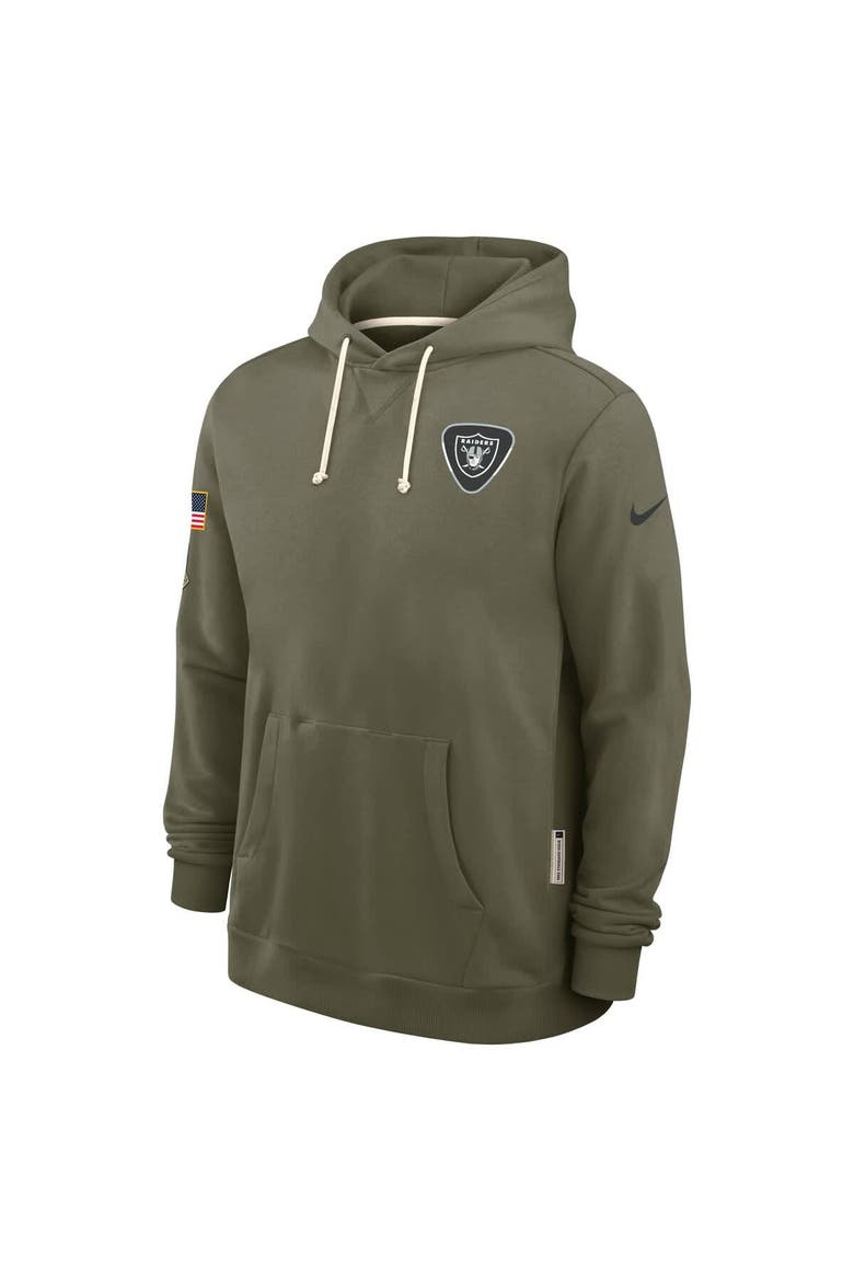 Men's Nike Olive Las Vegas Raiders Big & Tall 2025 Salute to Service Sideline Dominant Force Dri-FIT Hoodie, Alternate, color, Olive