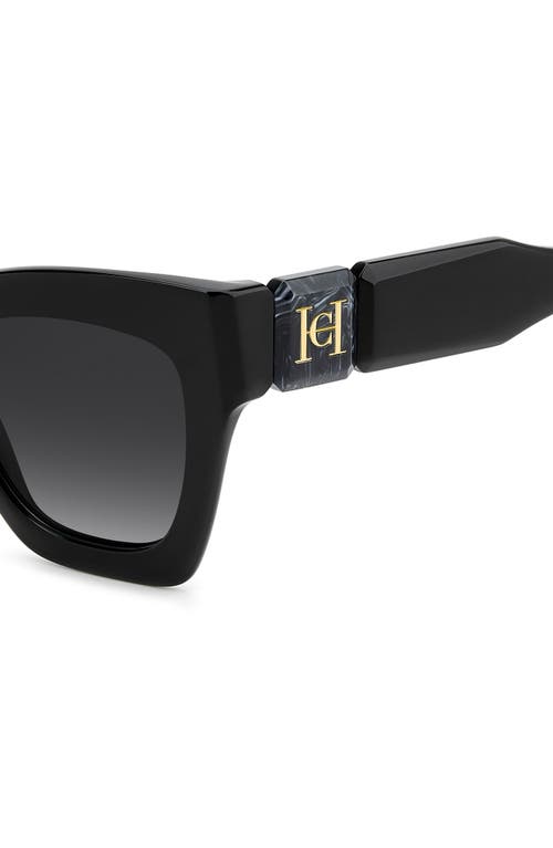 Carolina Herrera 52mm Gradient Cat Eye Sunglasses In Black