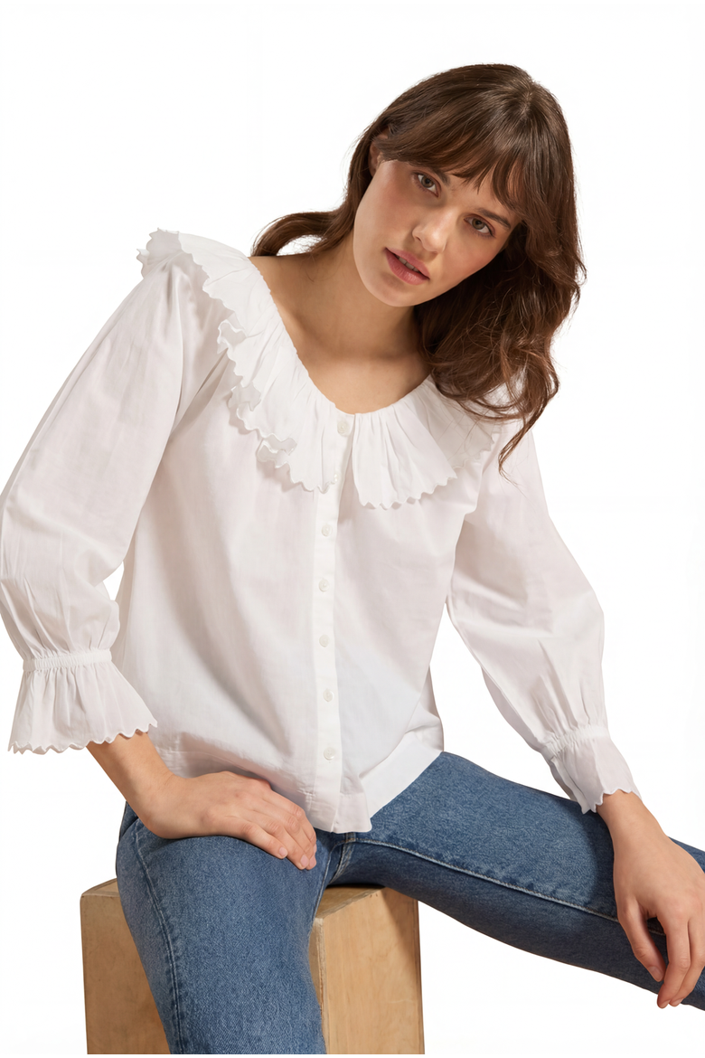 Pandora Blouse, Alternate, color, White