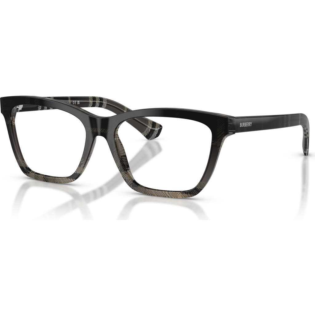 Burberry 54mm Rectangle Optical Glasses In Gray