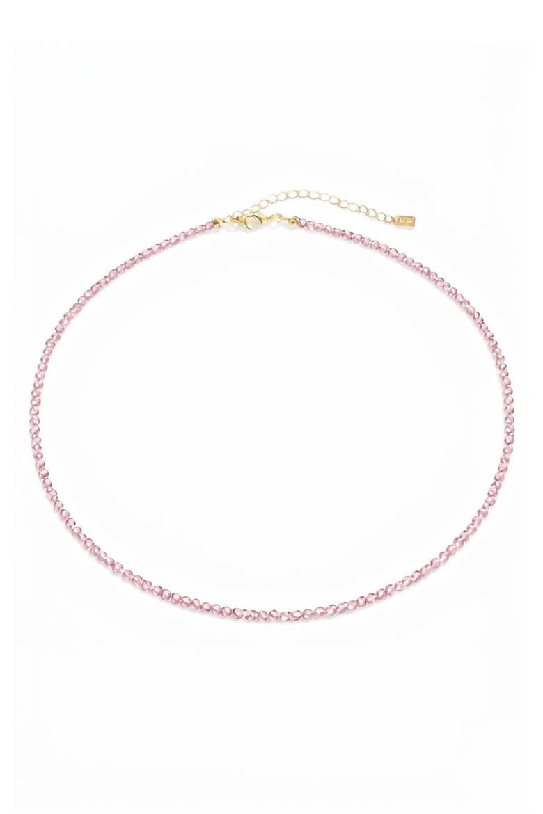 Rose Quartz Beaded Necklace, Main, color, ROSE/ GOLD