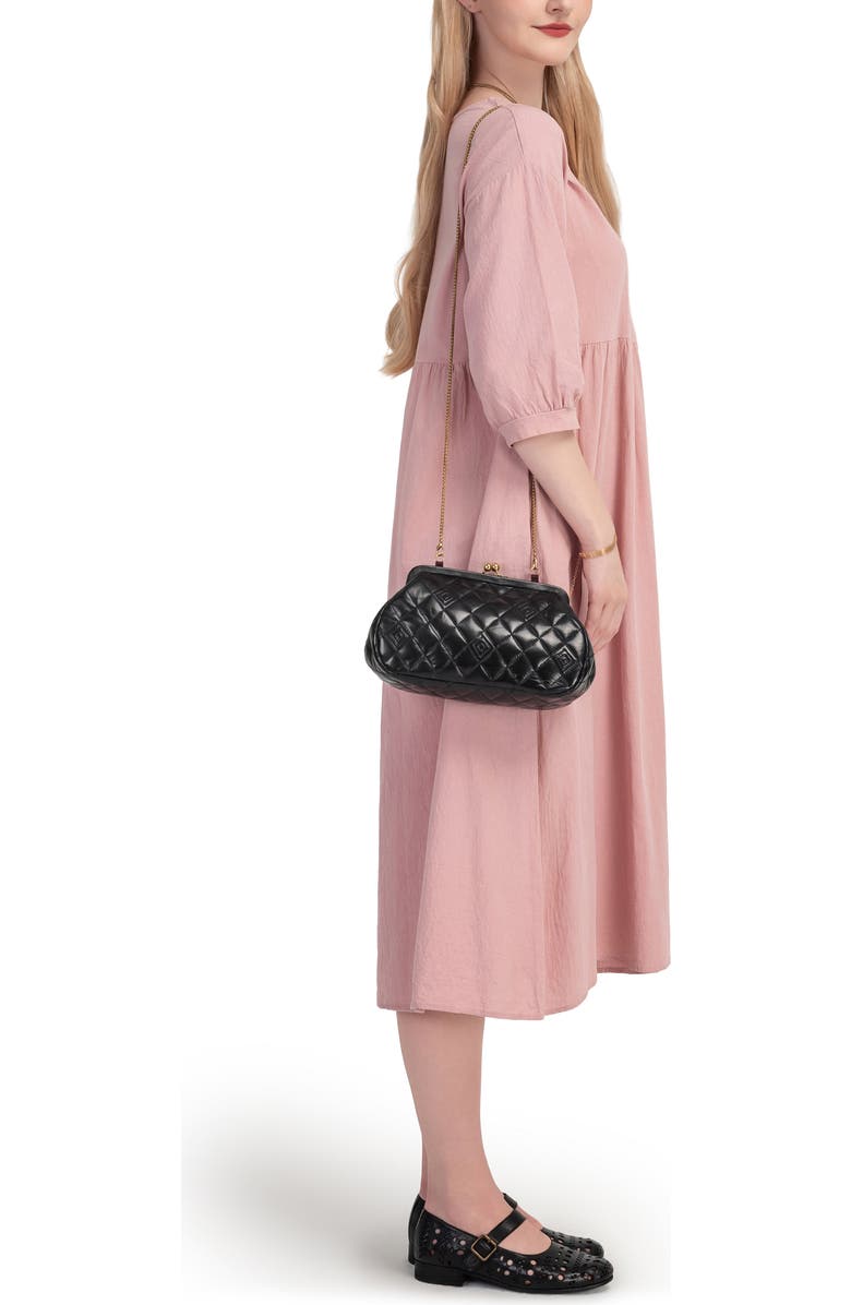 OLD TREND Petunia Small Quilted Leather Crossbody, Alternate, color, Black