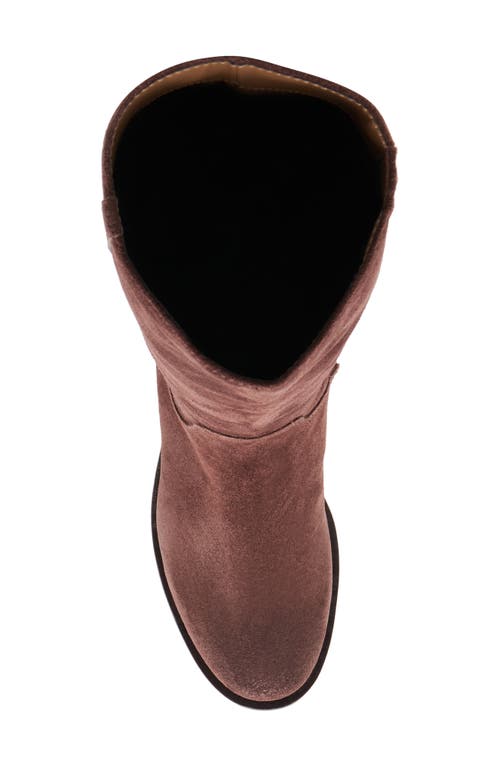 Dolce Vita Kilian H2o Wide Calf Boots Mahogany Suede In Brown