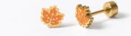 Pip Pop Leaf Hypoallergenic Flatback Stud Earrings