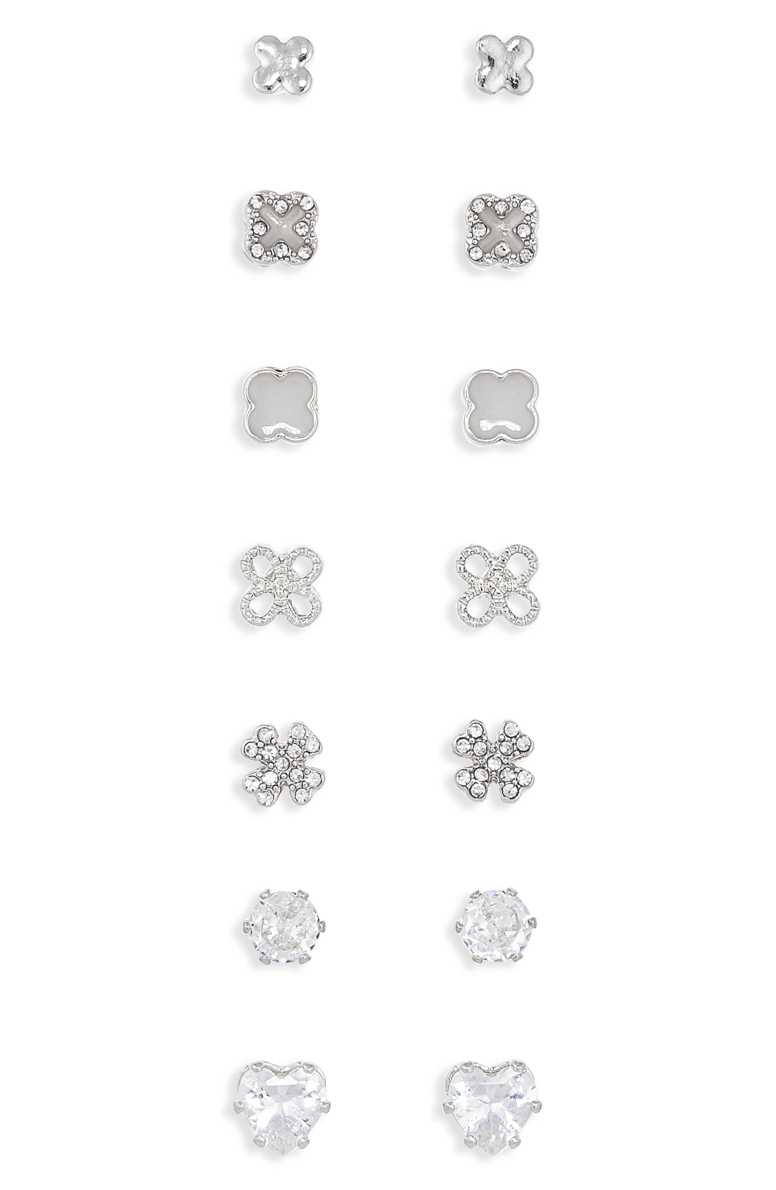 Panacea 7-Pack Cubic Zirconia Stud Earrings