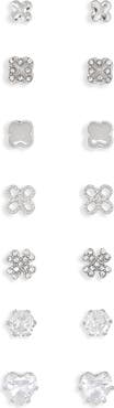 Panacea 7-Pack Cubic Zirconia Stud Earrings