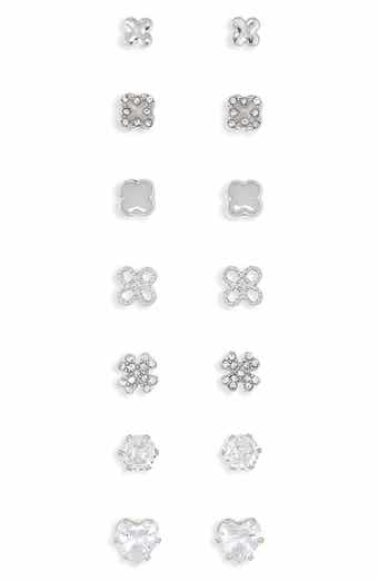 Panacea 7-Pack Cubic Zirconia Stud Earrings