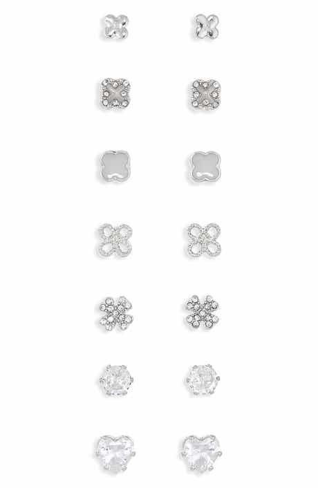 Panacea 7-Pack Cubic Zirconia Stud Earrings